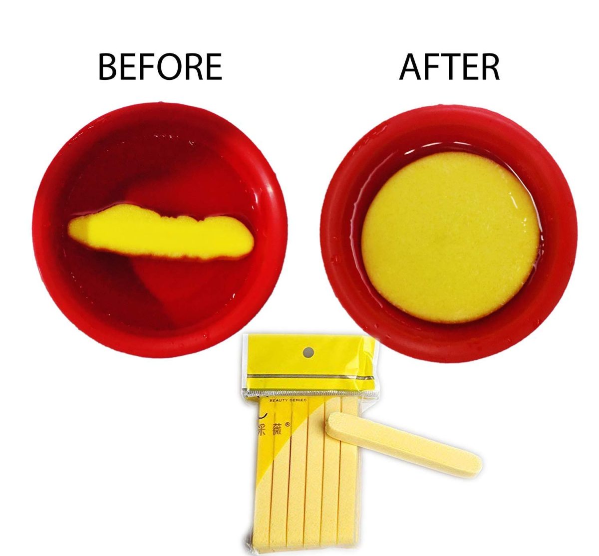 Harsh Love Facial Magic Cleaning Wash Puff Sponge 12 Stick Face Cleansing Pad Soft, Yellow - Image 3