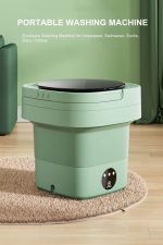 Small Portable Washing Machine, Mini Washer 9L High Capacity with 3 Modes Deep Cleaning for Underwear, Baby Clothes, or Small Items, Foldable Washing Machine for Apartments, Camping, Travel Green - Image 2