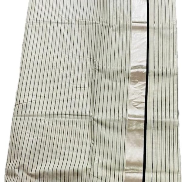 Women's Kerala Kasavu Sarees Traditional Tissue/Cotton Silk with Running Blouse Piece