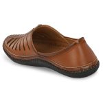 Karaddi 5082 Men's Loafer Stylish Ethnic Peshawari Nagra Mojadi Sherwani Sandals Wedding Latest Kolhapuri Brown Tan Black Shoes for Men - Image 5