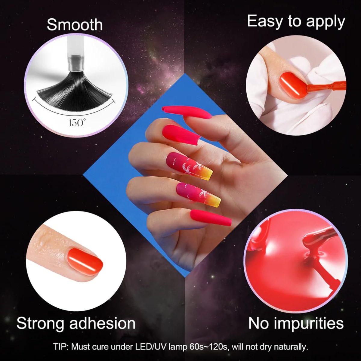 ROSALIND Silver Pearl Gel Nail Polish 6 Pcs Set Soak Off UV LED Gel Polish Art Manicure Kit, 7 ml Mini Bottle. - Image 3