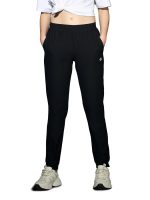 TECHNOSPORT Womens Mid Rise Polyester Regular Fit Solid Jogger for Running, Workout & Sports
