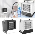SILNOVO® Mini Portable Air Conditioner Fan USB Air Cooler Fan with LED Lights Black (68015407FEZ) - Image 3