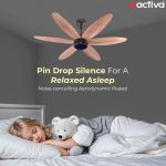 ACTIVA JETTA 1200MM BLDC Ceiling Fan | 28W | 6 Wooden-Finish Blades | 7 LED Lights | Remote | Noiseless | BEE 5-Star Rated | Energy Efficient | 5 Years Warranty (Rose Wood) - Image 5