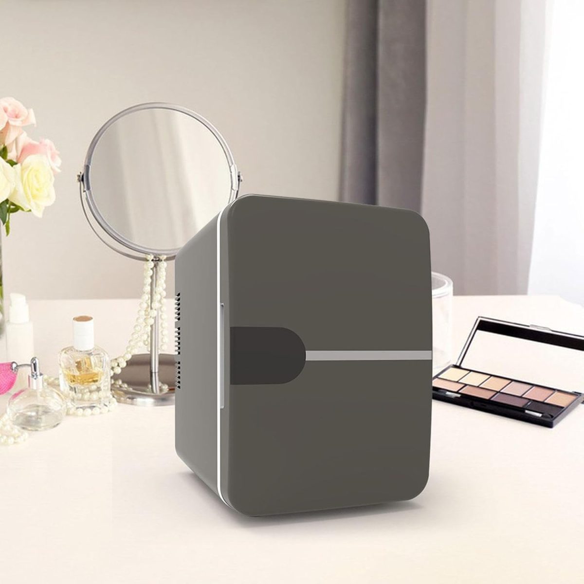 ARTISOUL® Mini Fridge 4L Food Multipurpose Mini Personal Fridge for Car Home Dorm Room Gray | Major Appliances | Refrigerators & Freezers | Mini Fridges - Image 4