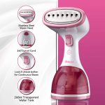 INALSA Garment Steamer for Clothes/fabric, Steam Iron -Vertical & Horizontal Steaming up to 20g/min, Travel Iron, 1200 Watt, 260 ml Water tank & 20 sec Fast Heating,1 Yr warranty,White/Pink (Steamax) - Image 3