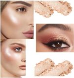 Facejewel 4 Shade Glow Magic Blossom Baked Face Highlighter Palette Face Eyeshadow Highlighter Shade-1 - Image 4