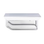 ACHRO Stainless Steel Toilet Paper Holder With Mobile Stand, Wall Mounted Tissue Paper Holder With Shelf, Toilet Paper Roll Holder for Bathroom, Bathroom Accessories With Nickel Chrome - Image 5