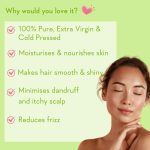 WishCare® 100% Pure Premium Cold Pressed Olive Oil for Hair & Skin - 200ml - Image 2
