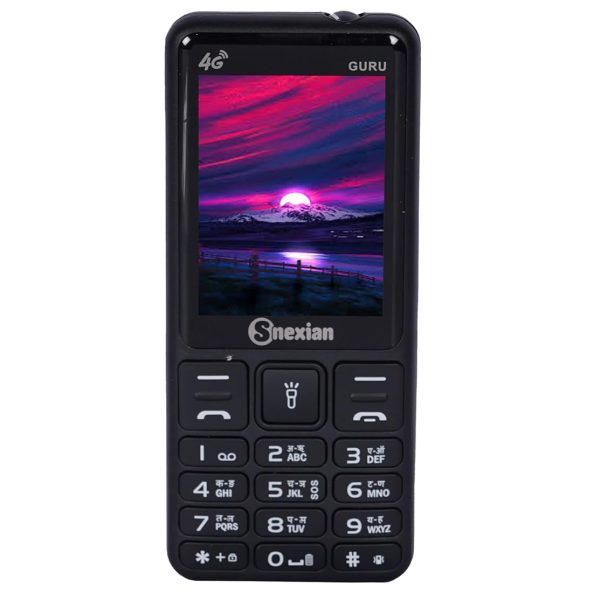 Snexian All-New GURU 4G Working Dual Sim | Keypad Mobile | with 2.4" Display | Youtube Working | Voice Changer | BT Dialer | Call Recording | Long Lasting Battery | FM | Camera | Feature Phone | Black