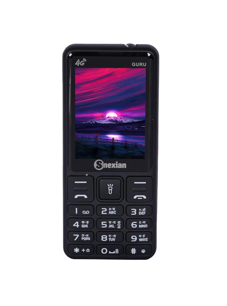 Snexian All-New GURU 4G Working Dual Sim | Keypad Mobile | with 2.4" Display | Youtube Working | Voice Changer | BT Dialer | Call Recording | Long Lasting Battery | FM | Camera | Feature Phone | Black
