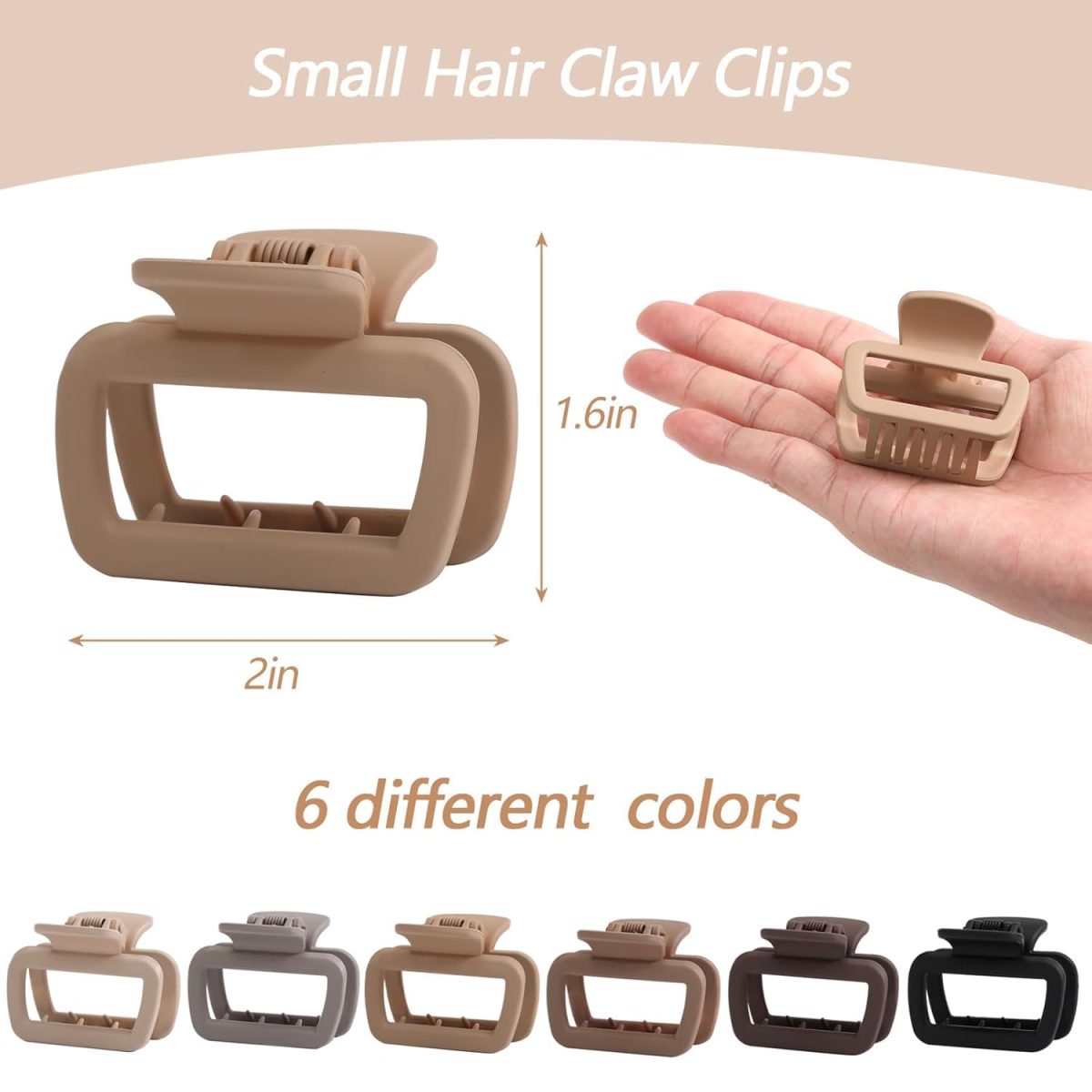 hair clutcher for women 4pc Elegant Medium Square Hair Clips - Non-Slip, Matte Finish for Women & Girls - Perfect for Casual Attire, Styling Makeup clip coupanas - Image 5