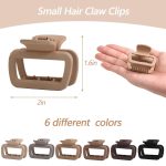 hair clutcher for women 4pc Elegant Medium Square Hair Clips - Non-Slip, Matte Finish for Women & Girls - Perfect for Casual Attire, Styling Makeup clip coupanas - Image 5