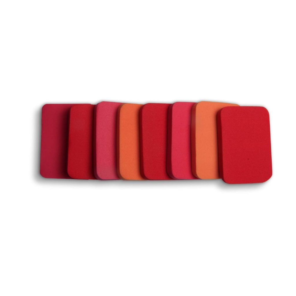 Colorbar Fair & Square Foundation Sponges II Pack of 8 latex-free sponge II Evenly blend mousse, cream, liquid, & compact foundation
