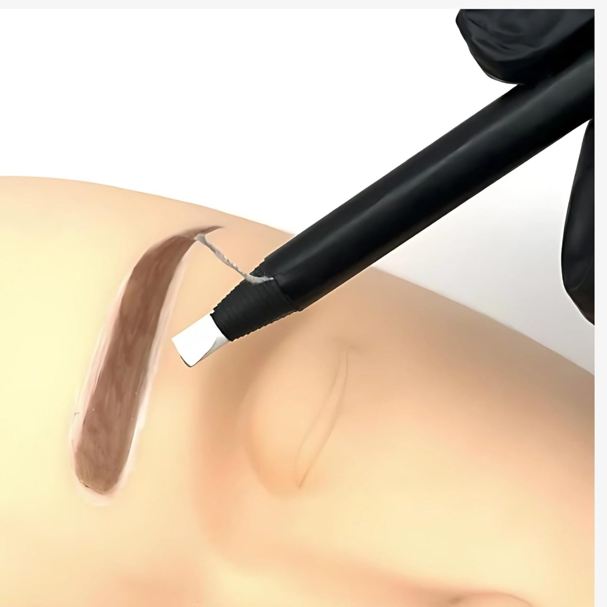 Globelle Brow Mapping Pencil with String – Precision Eyebrow Pencil for Microblading, Permanent Makeup, and Cosmetic Use- White Pencil(Pack of 2) - Image 2