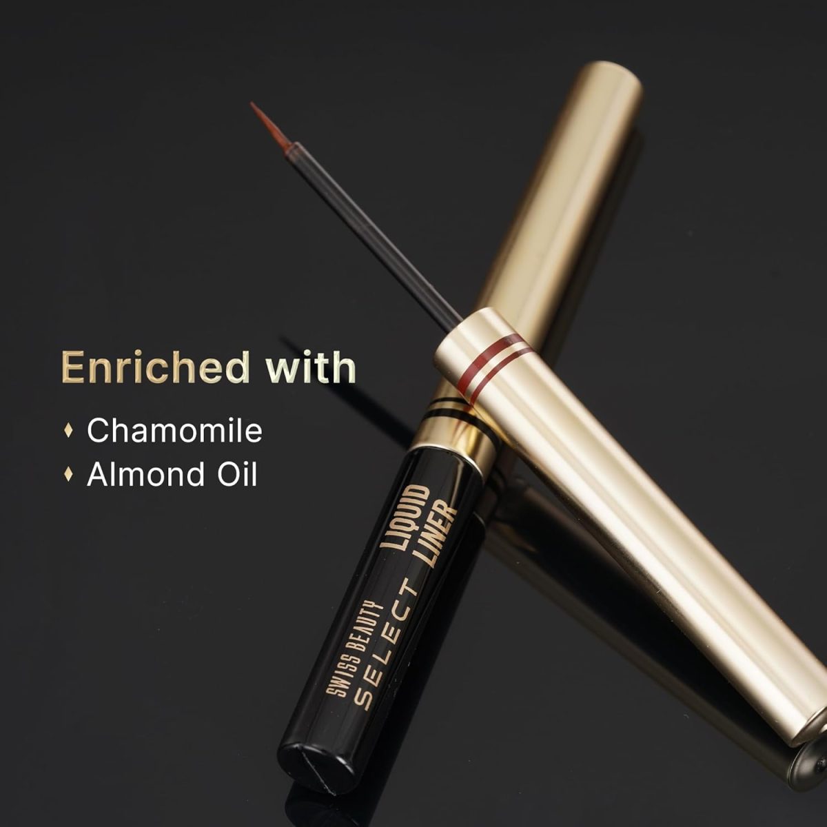 SWISS BEAUTY Select Here To Stay Semi-Matte Liquid Waterproof Eyeliner | With Precise & Pointed Tip | Smudge-Proof, Transfer- Proof | Shade- Mood Brown| 3ml | - Image 4