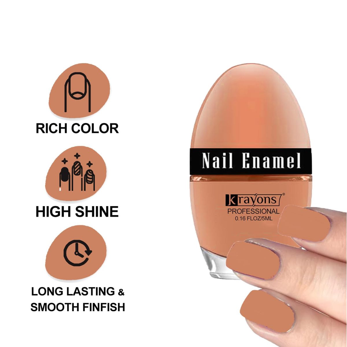 Krayons Professional Glossy Nail Paint, 5ml Each, Pack of 12 (Combo-2) - Image 4