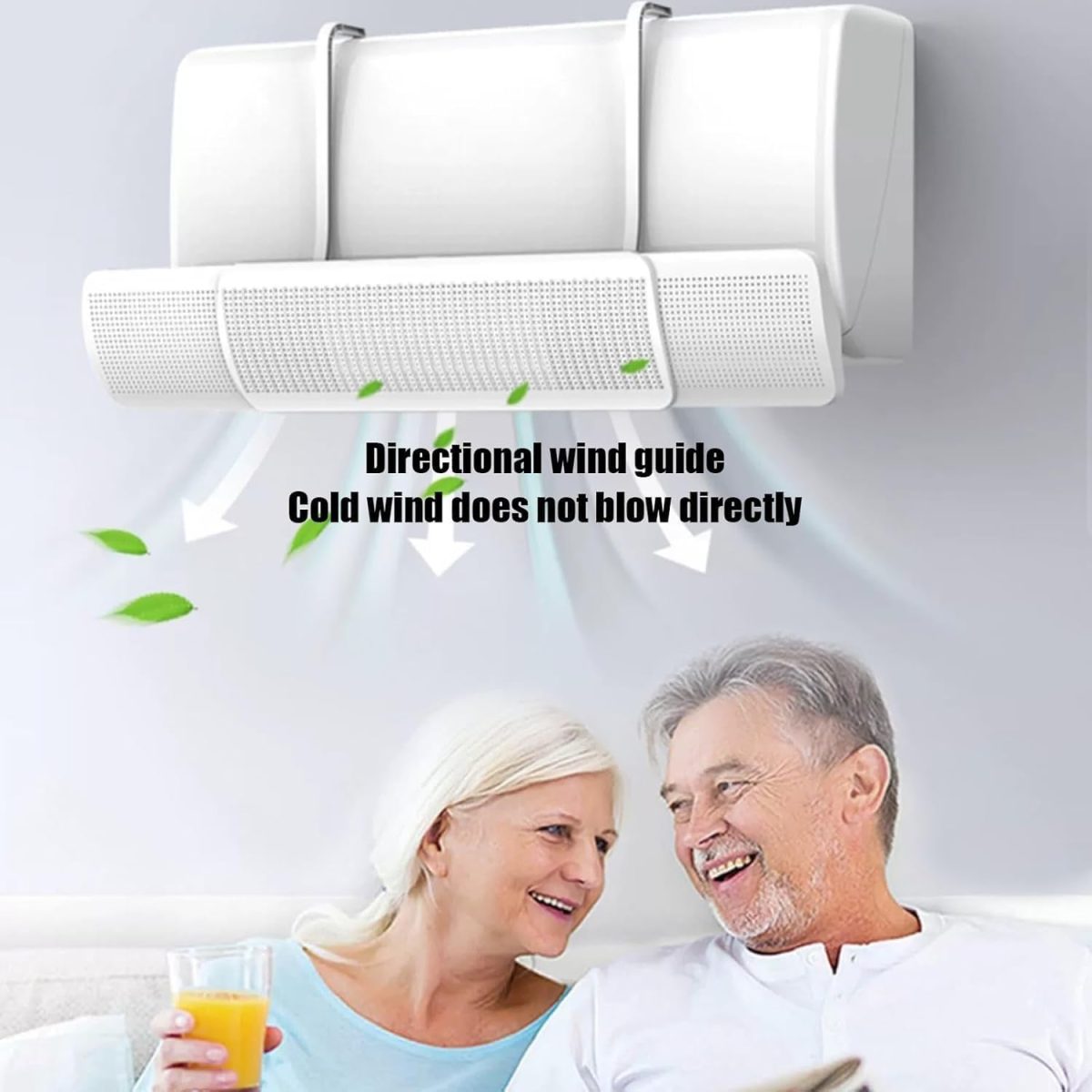 GLIVE (LABEL) Adjustable Air Deflector Air Conditioner Deflector, Adjustable Foldable Confinement Air Deflector Outlet Air Wing Air Cooled Baffle Wind Direction Telescopic Air Deflector - Image 7