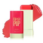 KAYI beauty Soft Creamy Blush Stick, Multi-use Makeup Blush Stick for Cheeks and Lips Tint, Waterproof Solid Moisturizer Stick, Natural Smooth Blendable Matte Finish Face Blush Makeup, Hot Red