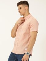 Thomas Scott Men's | Solid | Half Sleeve | Slim Fit | Linen Blend | Spread Collar | Casual Shirt - Image 2