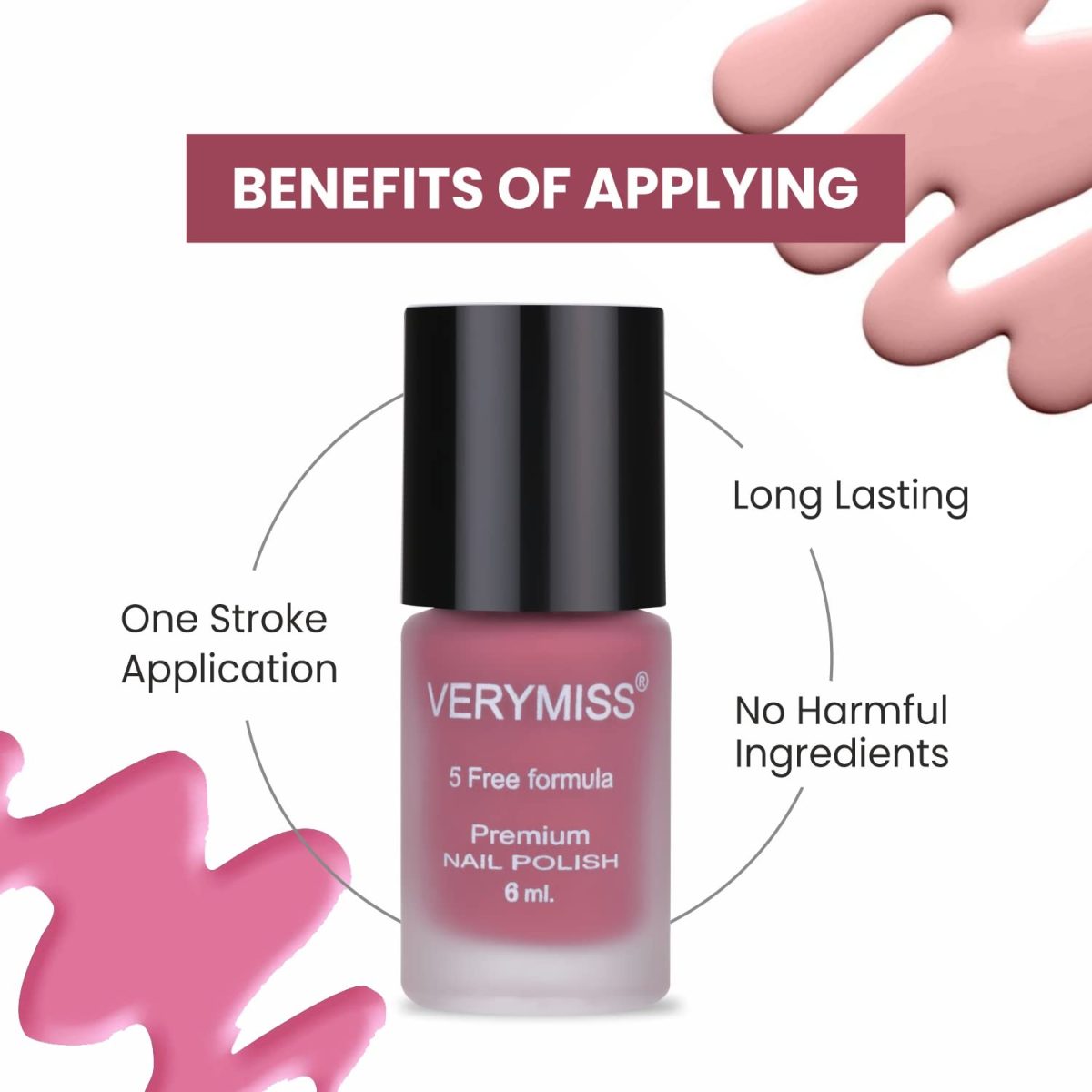Verymiss Premium Matte Nail Polish - 249 Red In Hot - Image 4