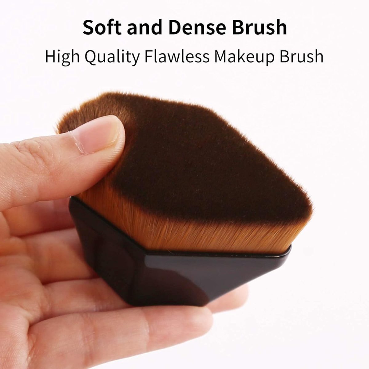 3Pc Makeup Foundation brush Set | Big & Small Size With Oval foundation Makeup brush | Blending Liquid, Cream, Powder | Flat Top Kabuki Compact brush for foundation face makeup - Image 2