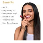 Earth Rhythm Serum Lipstick With Spf 15 - Gulabo (06), Cream | Dewy Finish, Chap Resistant, Nourishes Lips, Non Comedogenic | Infused With Apricot Oil, Rose Oil, Shea Butter 3.8 Gm - Image 2