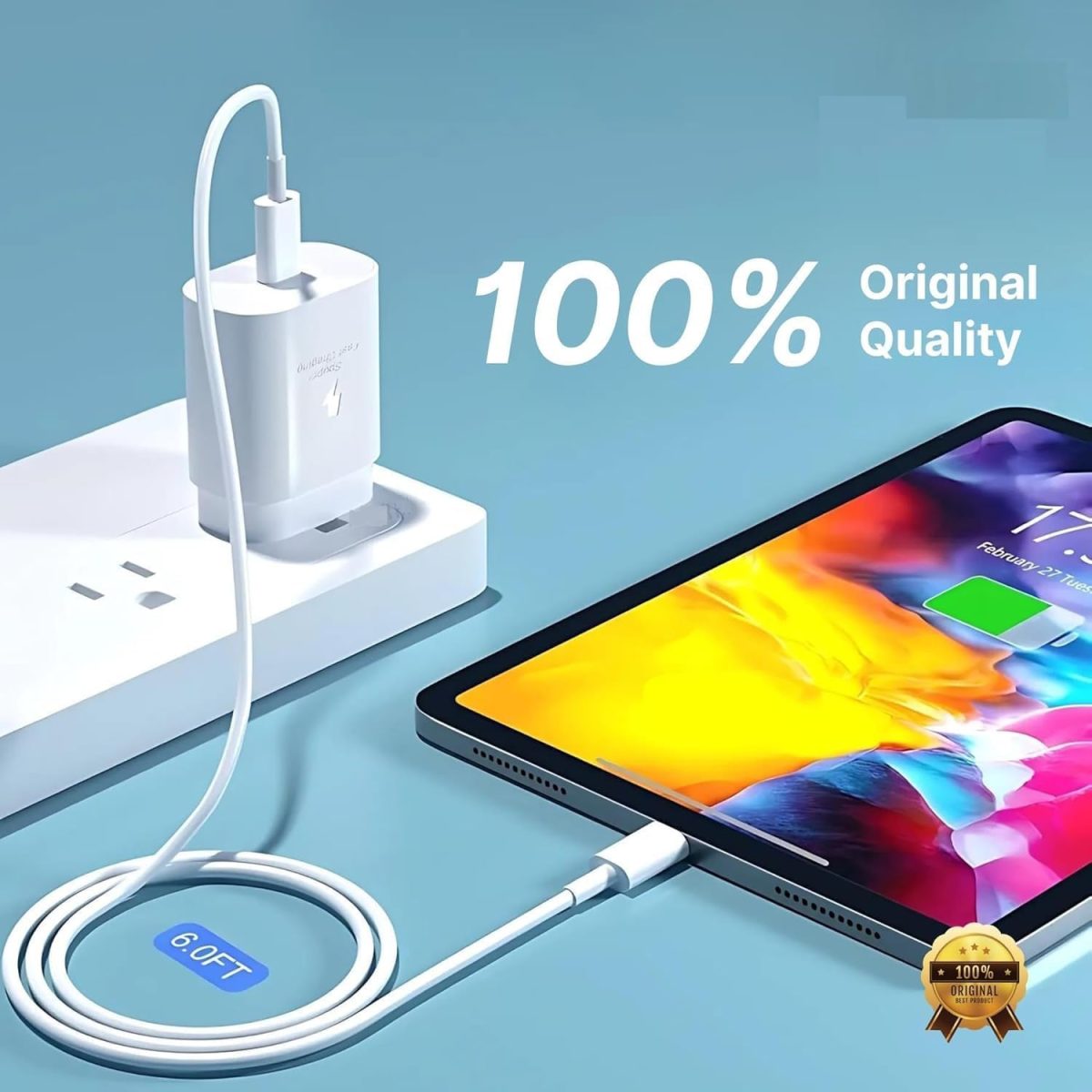[Original] Samsung 25W Super Fast Charger with USB-C Cable | Type-C Adapter for Galaxy S24 Ultra/S24+/S24, S23/S22/S21, A55/A35, M15/M14, Z Fold5/Flip5 | Fast Charging Wall Charger - Image 3