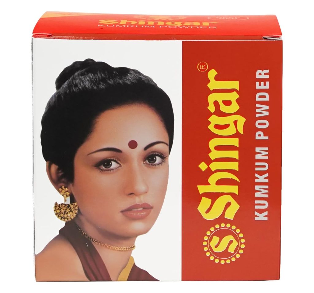 Shingar Kumkum Powder | Made Of Non Toxic Ingredients | Non Stain Formula | Safe For All Skin Types | Kumkum Powder For Face | Travel Friendly | tilak kumkum | kumkum powder | kumkum powder for pooja | kumkum face powder for women – Pack Of 10, Deep Red - 25g
