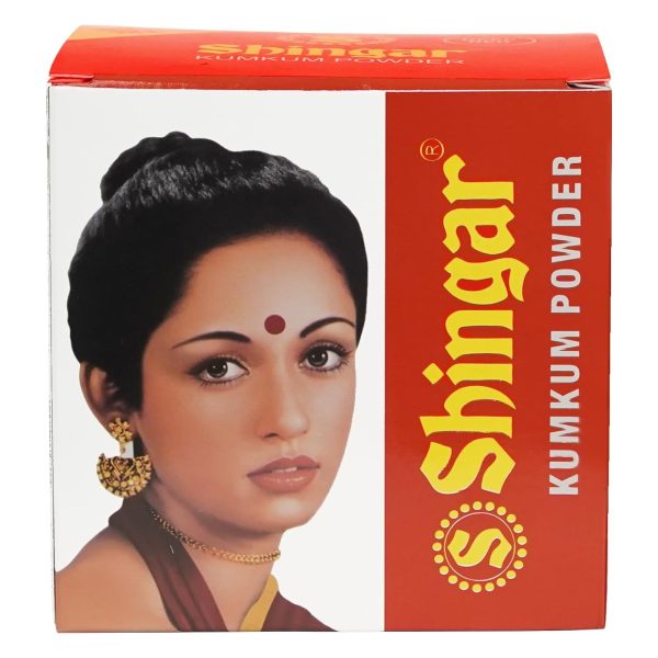 Shingar Kumkum Powder | Made Of Non Toxic Ingredients | Non Stain Formula | Safe For All Skin Types | Kumkum Powder For Face | Travel Friendly | tilak kumkum | kumkum powder | kumkum powder for pooja | kumkum face powder for women – Pack Of 10, Deep Red - 25g