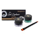 RONZILLE 2 in 1 Gel Eyeliner Long-Wear II WaterProof & Smudge Proof 36hrs Long Lasting II II Gel Kajal 6-gm (Black,Green)