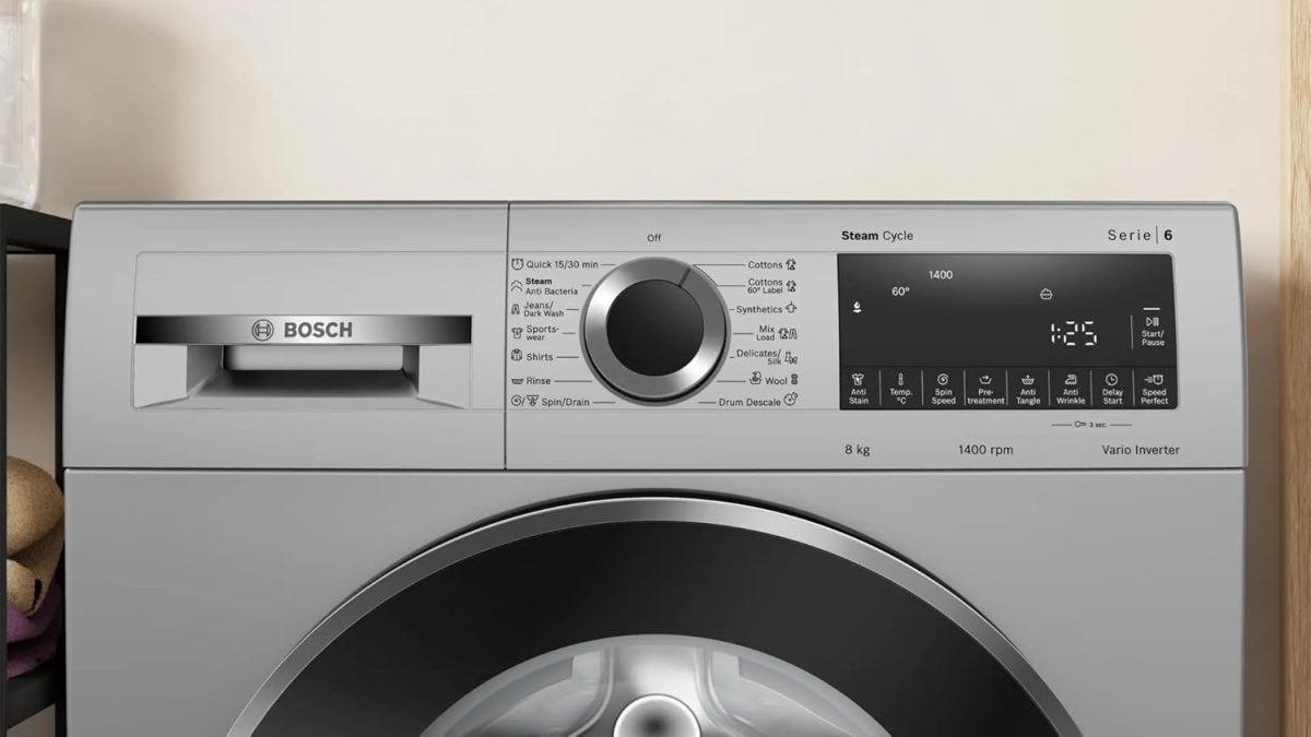 Bosch 8 kg 5 Star Fully-Automatic Front Loading Washing Machine (WGA2341SIN, Silver, AI active water plus, In-Built Heater) - Image 2