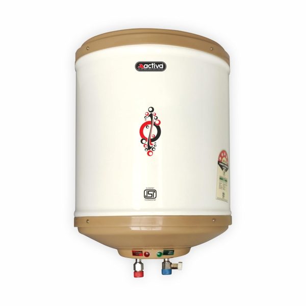 Activa Amazon 10 Liter Water Heater Geyser, ISI Copper Element 3 KVA (0.8mm), Instant Heat Water, Anti Rust Coated Tank, ABS Body, BEE 5 Start Rated, Energy Efficient, 5 Year Warranty - IVORY