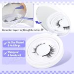 ENLIWISH Magnetic Eyelashes without Eyeliner Natural Reusable Magnetic Lashes Kit with Applicator Anime No Glue Needed Lashes 1 Pairs Manga Magnetic Eyelashes Kit - Image 5