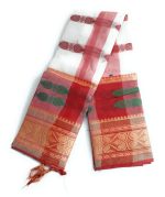 PuJoy Women's Handloom Cotton Saree - Image 5