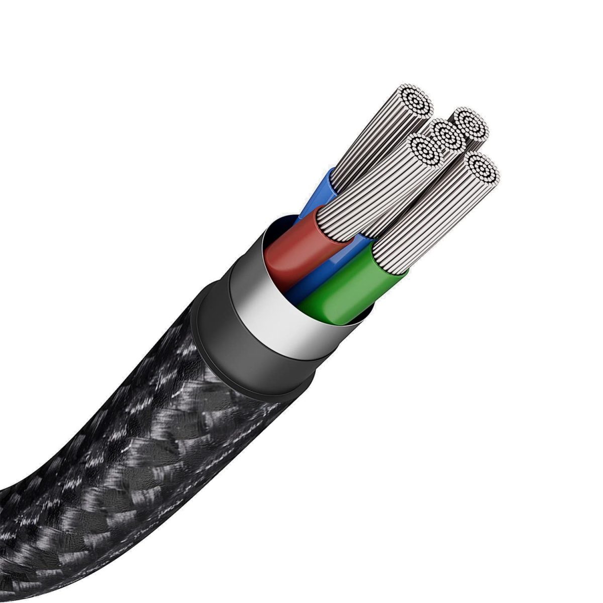 amazon basics Braided Usb Type C To Type C 60W Fast Charging Data Cable For Smartphone (Black 1.2 Meter) - Image 2