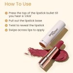 Earth Rhythm Serum Lipstick With Spf 15 - Gulabo (06), Cream | Dewy Finish, Chap Resistant, Nourishes Lips, Non Comedogenic | Infused With Apricot Oil, Rose Oil, Shea Butter 3.8 Gm - Image 5