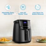 Midea 5L Air Fryer | 1500W Power | Digital display with 8 preset menu settings | Crisp Frying, Grill, Roast, Steam & Bake | Auto Cut-Off | 90% Less Oil | Non Stick Coating & Crisper Basket - Image 4