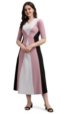 PURVAJA Women's Corduroy Empire Waist Maxi Cocktail Dress - Image 5