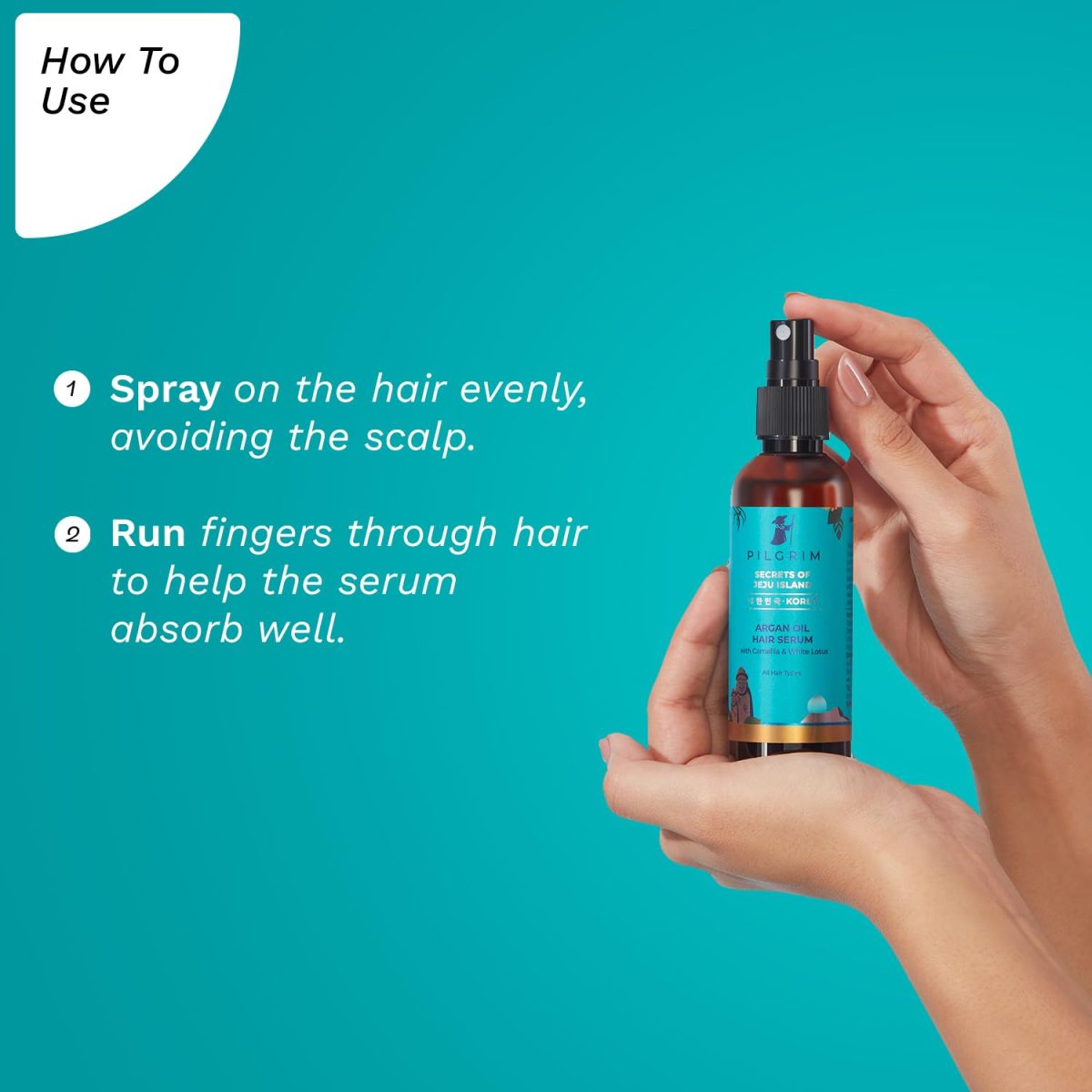 Pilgrim Argan Oil Hair Serum For Dry Frizzy Hair, Hair Smoothing, Smoothing & Control Of Frizzy/Dry Hair, Instant Shine, Smoothness & Soft Hair, Anti Frizz For Unisex, 100 Ml, Pack of 1 - Image 4