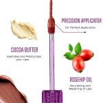 Blue Heaven Ultimatte Whipp Lip Liquid Lipstick Waterproof Infused with Cocoa Butter & Rosehip Oil | Hydrating | Airy Mousse Texture | Soft Matte Finish | Intensely Pigmented | Rose Dream | 3 ML - Image 8