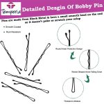 Temperia Bobby Hair Pins for Women & Girls (Pack of 100) (With Storage Box) (6cm Long) | Stylish Bob Hairpins for Hairstyling | Hair Styling Accessories Clips (Black) - Image 3