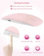 SUNUV Uv Nail Lamp,Sun Mini2 6W Led Nail Lamp For Gel Polish With 2 Timing Setting (45S/60S, Pink) - Image 2