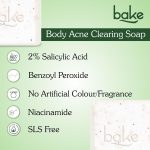 BAKE 2% Salicylic Acid Soap (2 pcs) Scrub Treatment with Niacinamide for Body & Back Acne, Reduces Strawberry Legs | Fades Dark Spots | Non Drying Formula | Soap For Men & Women | 100g x 2 (100 g (Pack of 2)) - Image 7