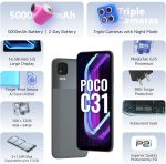 POCO C31 (Shadow Gray, 64 GB) (4 GB RAM) - Image 3