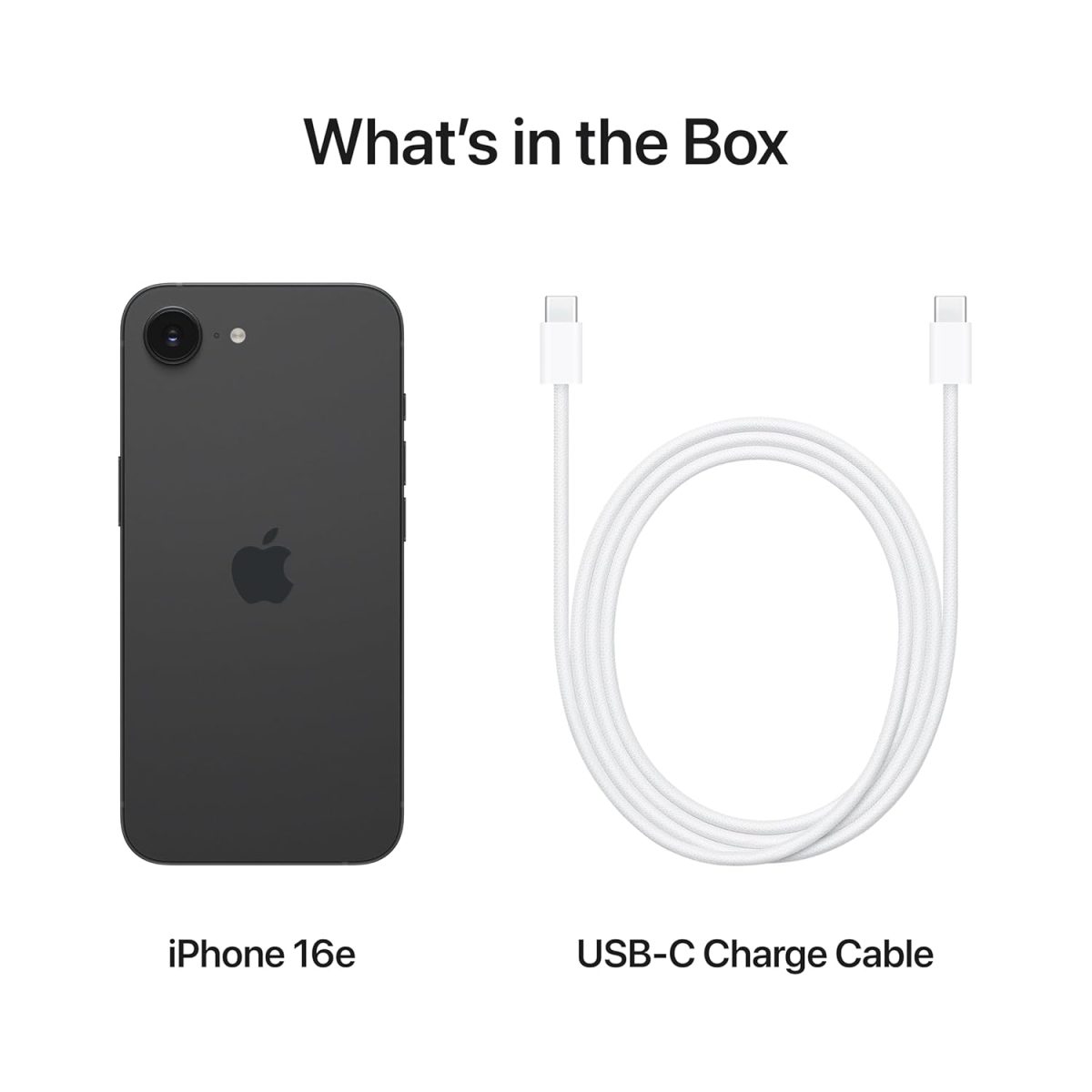 iPhone 16e 512 GB: Built for Apple Intelligence, A18 Chip, Supersized Battery Life, 48MP Fusion. Camera, 15.40 cm (6.1″) Super Retina XDR Display; Black - Image 6