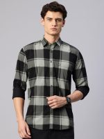 Majestic Man Stylish Slim Fit Cotton Spread Collar Checked Casual Shirt - Image 3
