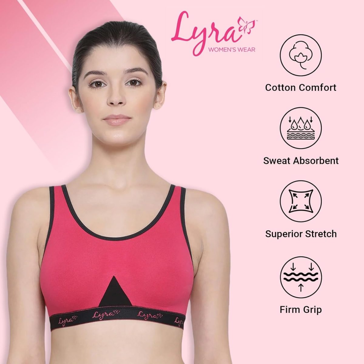 Lyra Women's Cotton Sports Bra - Image 6