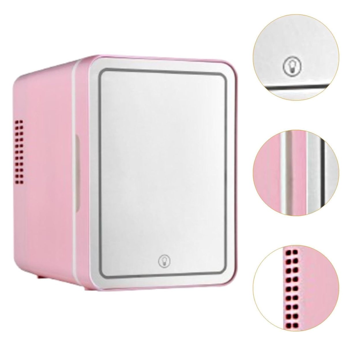 ARTISOUL® Mini Fridge with Light Mirror Mini Personal Fridge for Dorm Room Bedroom Home | Major Appliances | Refrigerators & Freezers | Mini Fridges - Image 6