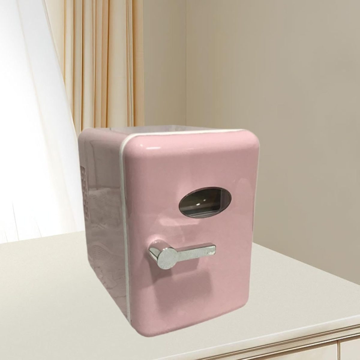 ATORSE Skincare Fridge Single Door 4L Mini Fridge for Skincare Beauty Makeup Office Pink - Image 7